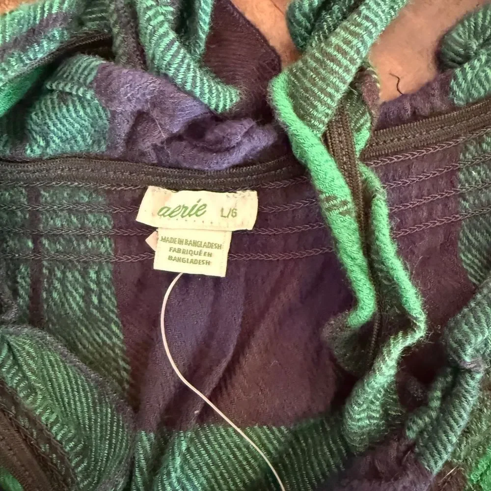 AERIE FLANNEL ROMPER NWT